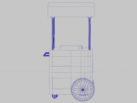 Food Stand Cart Modèle 3D
