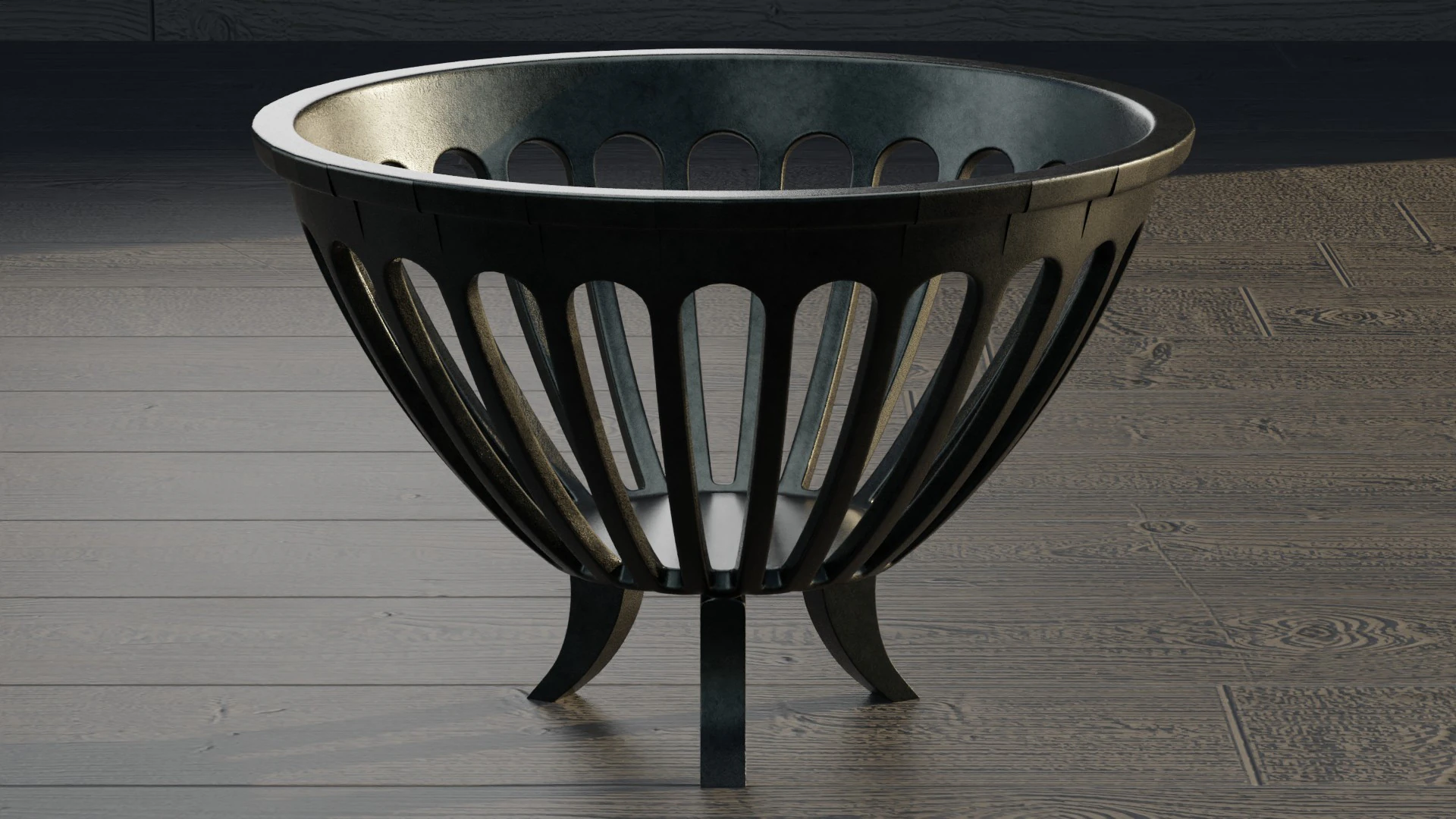 Fire Brazier 3D Model .c4d .max .obj .3ds .fbx .stl .blend 
