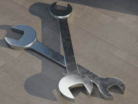 Spanner Wrench 3D Model