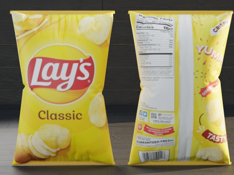 Chip Bag Lays 3Dモデル