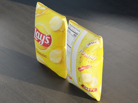 Chip Bag Lays 3D Модель