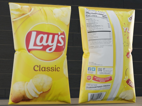 Chip Bag Lays 3D Модель