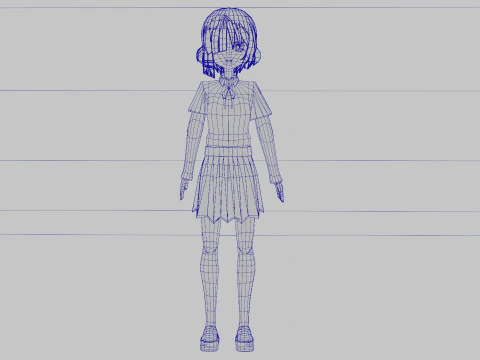 Yamada Ryou - Bocchi The Rock 3D Model