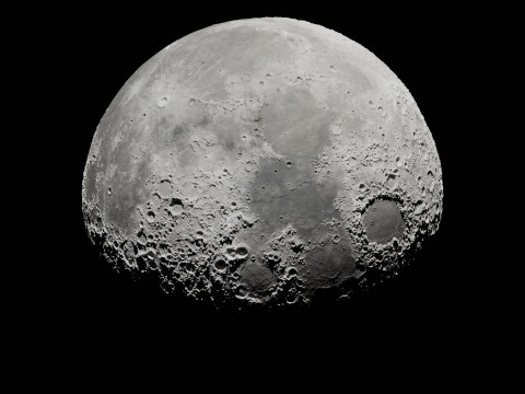 Realistic Moon Model 3D