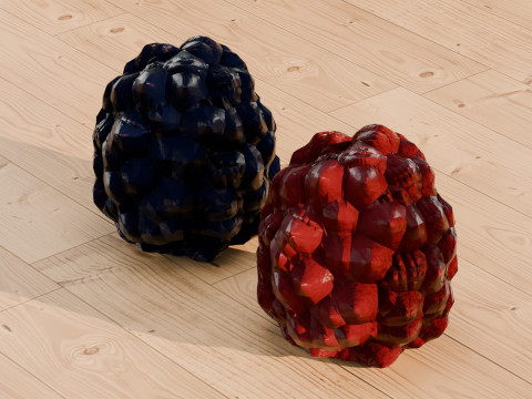 Raspberry and Blackberry 3D Model
