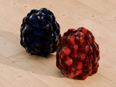 Raspberry and Blackberry 3D Model