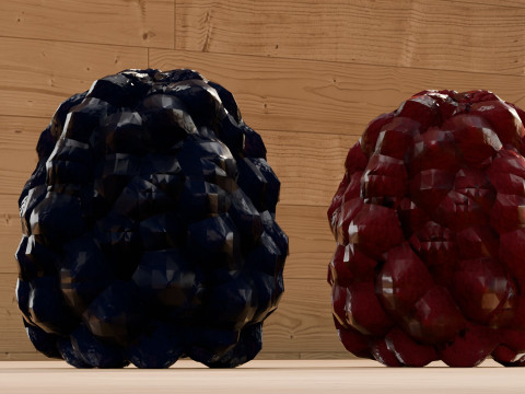 Raspberry and Blackberry 3D Model