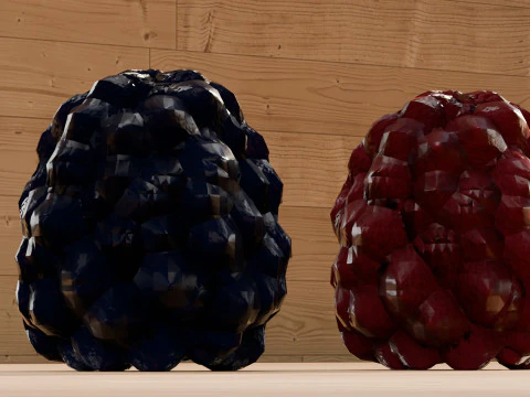 Raspberry and Blackberry 3D Model
