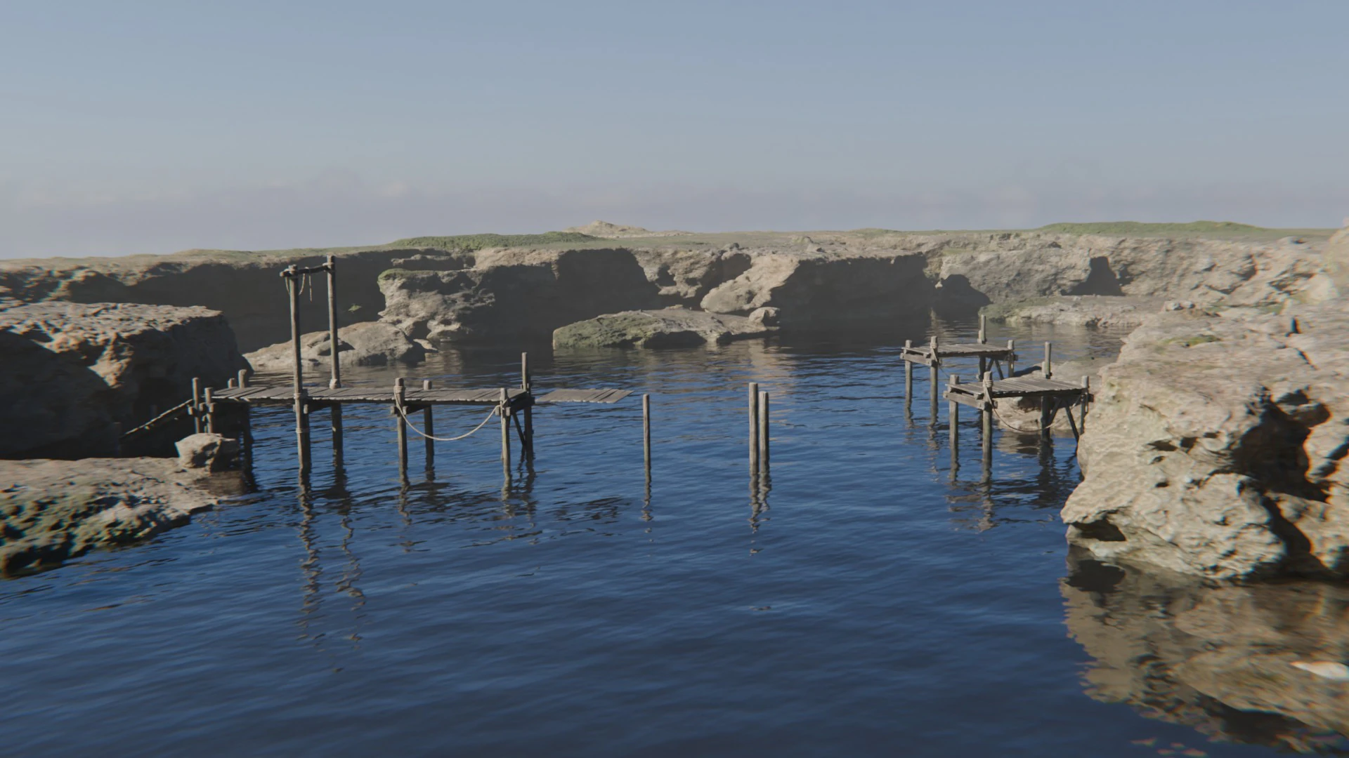 Coastal Scene 3D Model .c4d .max .obj .3ds .fbx .stl .blend 