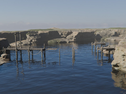Coastal Scene 3D 模型