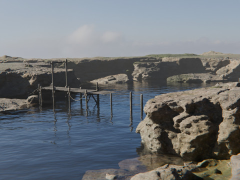 Coastal Scene Modello 3D