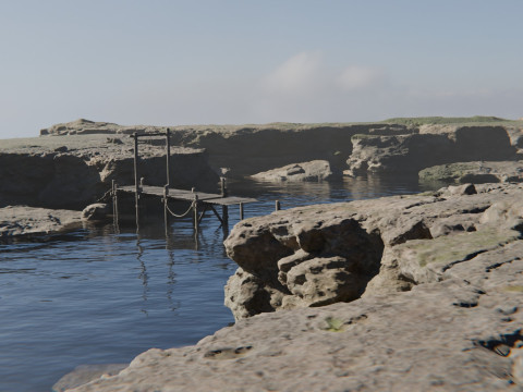 Coastal Scene Modello 3D