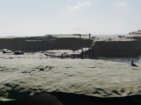 Coastal Scene 3D Model