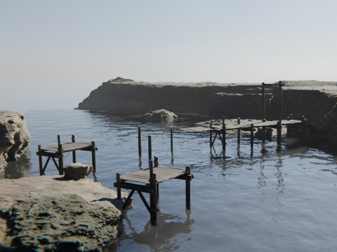 Coastal Scene Modello 3D