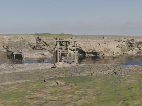 Coastal Scene Modello 3D