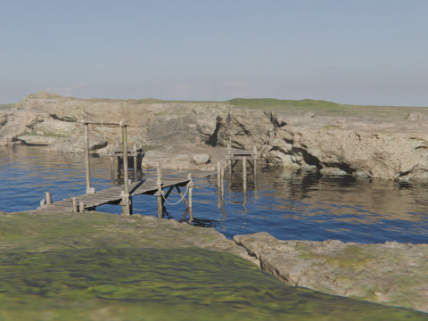 Coastal Scene Modello 3D