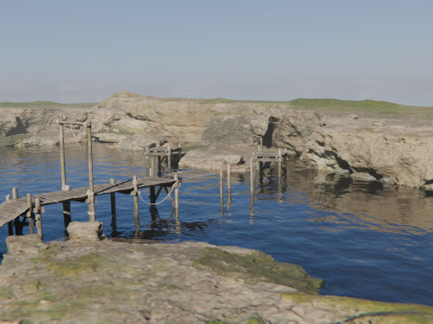 Coastal Scene Modello 3D