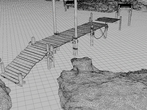 Coastal Scene 3D Model