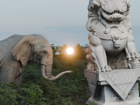 Cinematic Animated Elephant 3D मॉडल