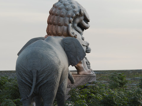 Cinematic Animated Elephant Modèle 3D