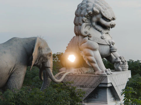 Cinematic Animated Elephant 3D Model