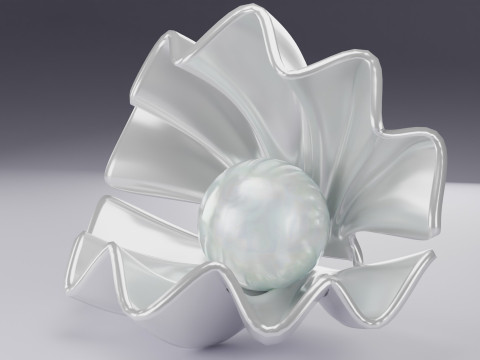 Shell and Pearl Model 3D