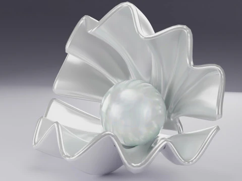 Shell and Pearl 3D Model