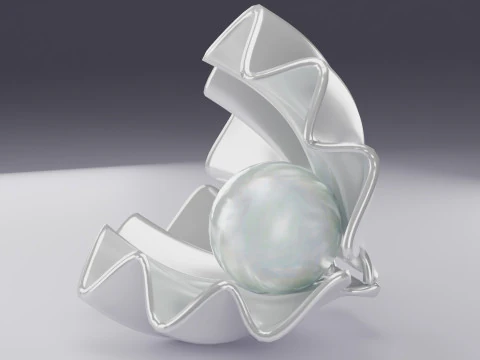Shell and Pearl 3D Model
