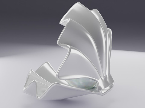 Shell and Pearl Model 3D