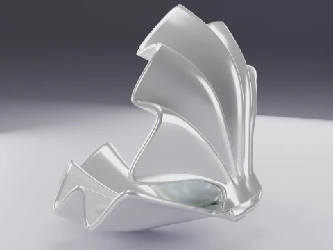 Shell and Pearl 3D Model