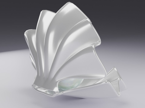 Shell and Pearl Model 3D