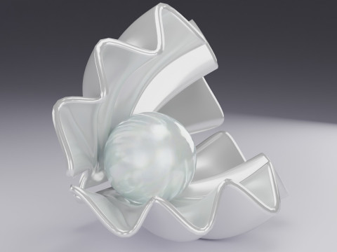 Shell and Pearl Model 3D