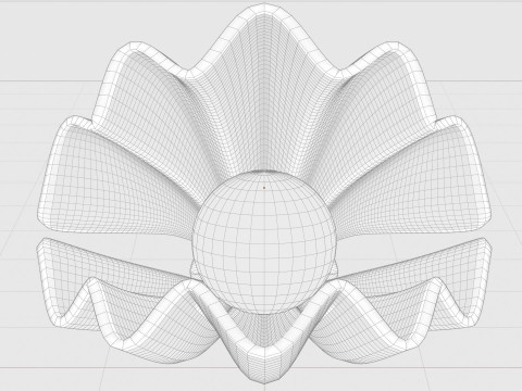 Shell and Pearl Model 3D