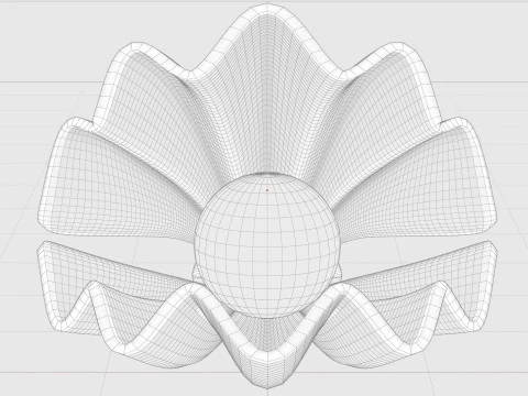 Shell and Pearl 3D Model