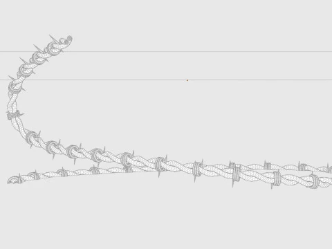 Barbed Wire 3D Model