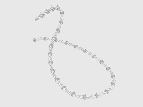 Barbed Wire 3D Model