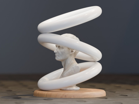 Optical Illusion Statue Animation Modèle 3D