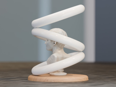 Optical Illusion Statue Animation Modèle 3D