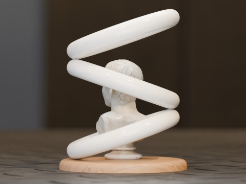 Optical Illusion Statue Animation Modèle 3D