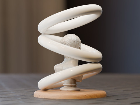 Optical Illusion Statue Animation Modèle 3D