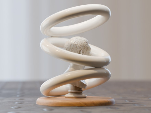 Optical Illusion Statue Animation Modèle 3D
