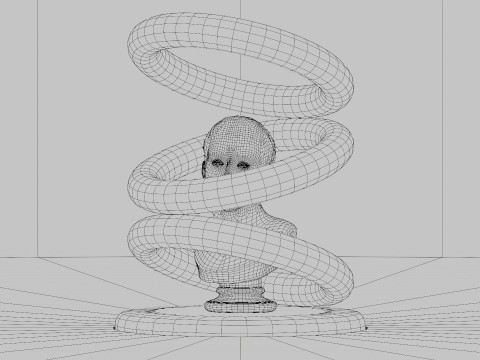 Optical Illusion Statue Animation Modèle 3D