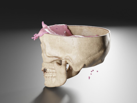 Liquid Brain Animation Modelo 3D
