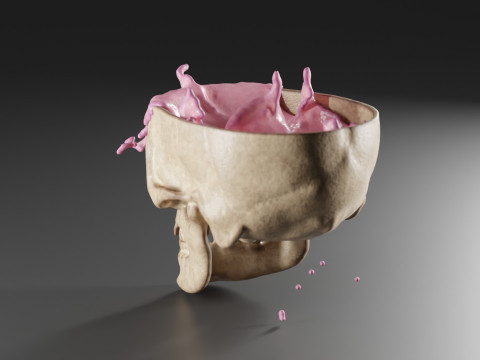 Liquid Brain Animation Modelo 3D
