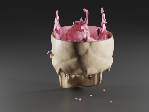 Liquid Brain Animation Modelo 3D
