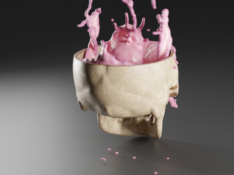 Liquid Brain Animation Modelo 3D