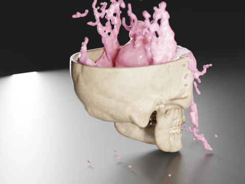 Liquid Brain Animation 3D Model