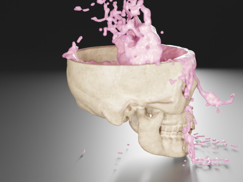 Liquid Brain Animation Modelo 3D