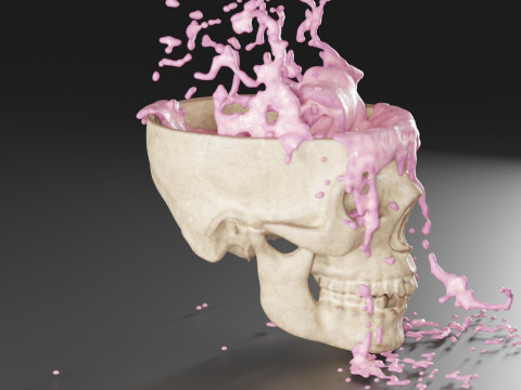 Liquid Brain Animation Modelo 3D