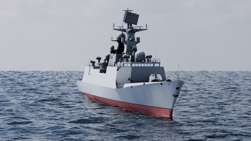 Type 054A frigate Ship 3D Модель .c4d .max .obj .3ds .fbx .stl .blend